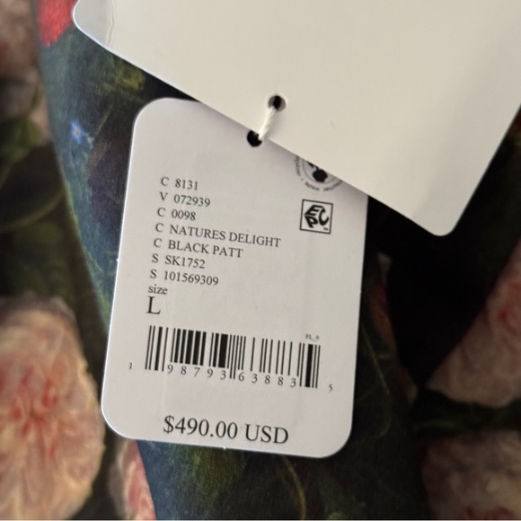 NWT Selkie Candelabra Green Floral Strapless SET SZ L - Picture 8 of 9